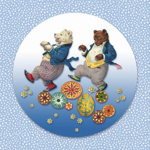 Party Bear Stickers Runt Klistermärke