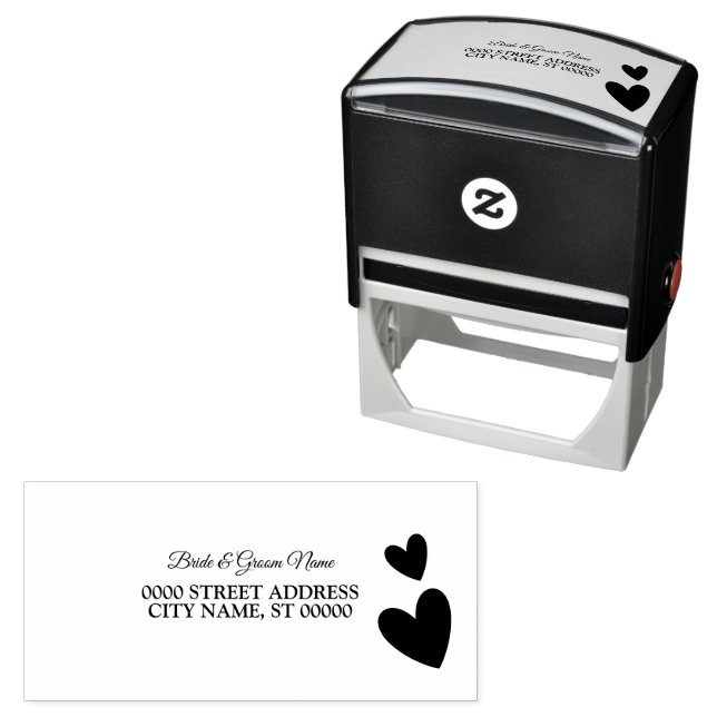 Party Blommigt Ram Elegant Adress Självfärgande Stämpel (In Situ)