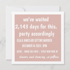 Party bör därför bjudas in till bröllopsinbjudan