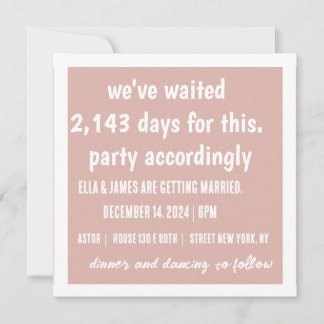 Party bör därför bjudas in till bröllopsinbjudan