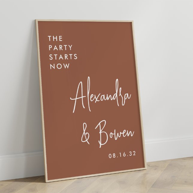 Party börjar nu Bröllop | Rust Poster (Skapare uppladdad)