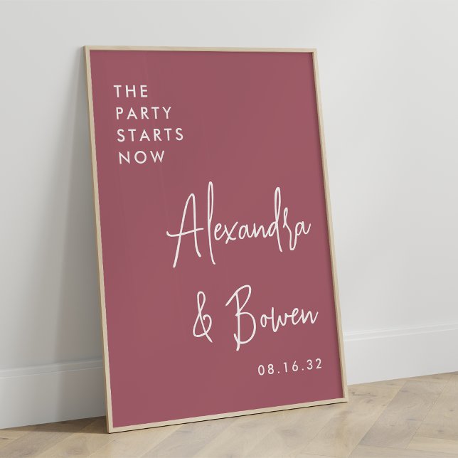 Party börjar nu Bröllop undertecknar Mörken Dusty  Poster (Skapare uppladdad)