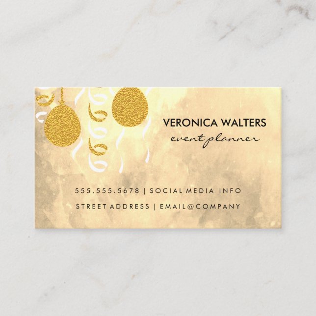 Party-bubblor/maskerad masker (Executive) Visitkort (Framsida)