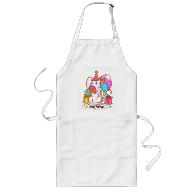 Party Bunny Apron Långt Förkläde (Framsidan)