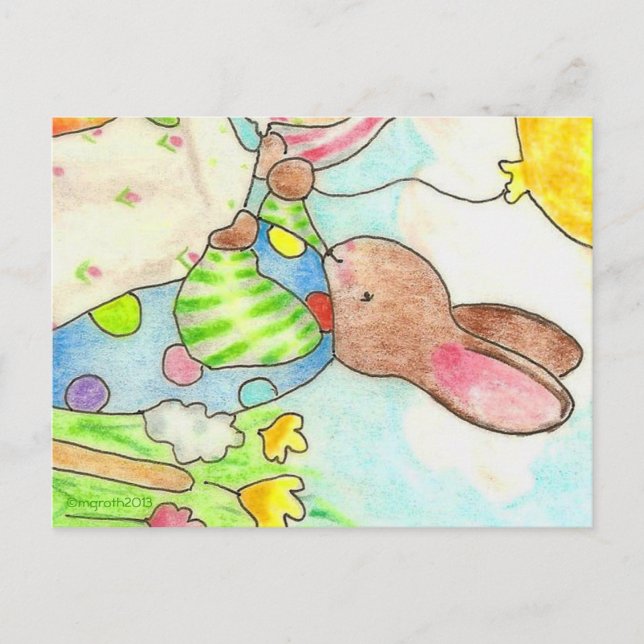 Party Bunny vykort (Framsida)