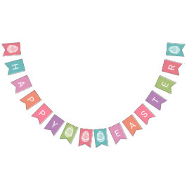 party buntbanderoll "Glad påsk" Vimplar