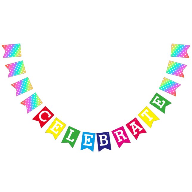 Party Bunting Banner/Rainbow och Polka dots Vimplar (Alla)