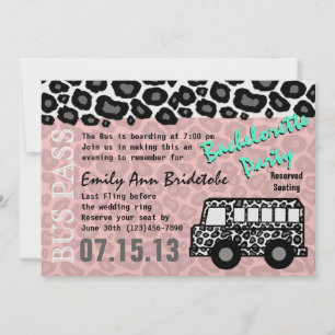 Party Buss Bachelorette Party Bash Inbjudningar