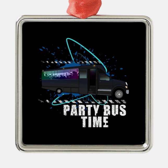 Party Buss Julgransprydnad Metall (Framsidan)