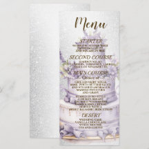 Party Cake Lavender Blommigt Elegant bröllop