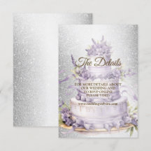 Party Cake Lavender Blommigt Elegant bröllop