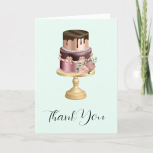 Party Cake, vacker Shiny Glam Tack Kort