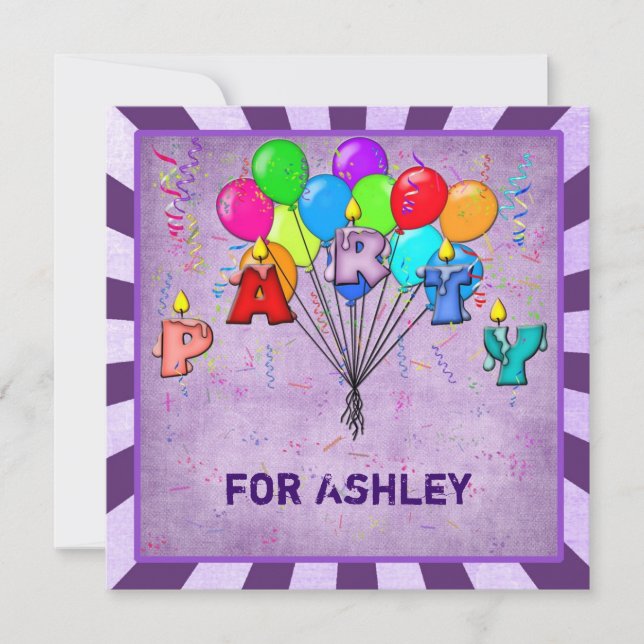 Party Candles Inbjudningar (Framsida)