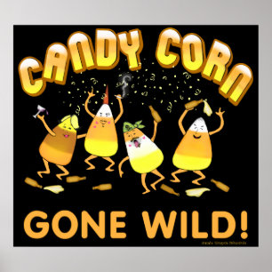 Party Candy corn Halloween Poster