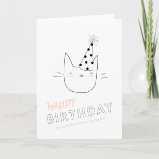 Party Cat Grattis på födelsedagen Kort