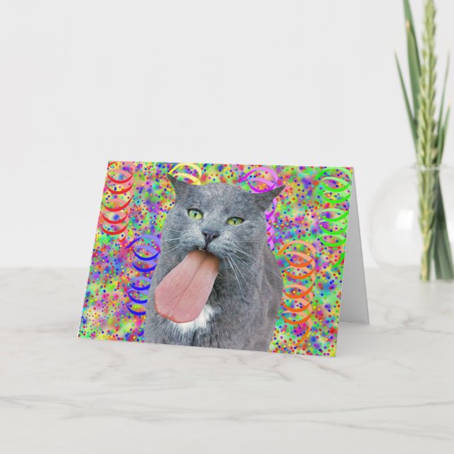 Party Cat Har din Tunga? Kort (Framsida)
