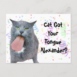 Party Cat Har din Tunga? Vykort