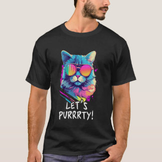 Party Cat i Sunglasses Manar Women 90s Retro Pun F T Shirt