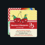 Party Cherries Kids Twillingars Joint Birthday Pho Inbjudningar<br><div class="desc">En tecknad av två stiliserade tecknad söta och röda körsbär med lycklig med födelsedagsfest. Den här sommarteman för gender-neutralt och roligt är lämplig för barn och barn. Bakgrunden kan ändras till valfri färg. Designade/ursprungliga teckningar efter tjock*fa*tin*i. Enkel att anpassa med ditt eget textmeddelande, namn, foto eller bild. Fler redigeringsfunktioner finns...</div>