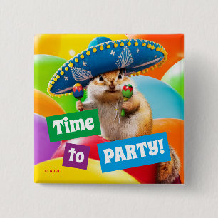 Party Chipmunk i Sombrero Knapp
