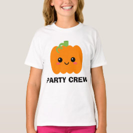 Party Crew Kids Pumpkin T-shirt, Halloween Crew T Shirt