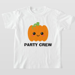 Party Crew Kids Pumpkin T-shirt, Halloween Crew T Shirt