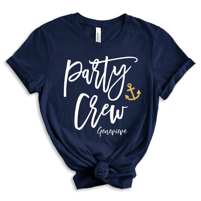 Party Crew Nautical Brudens sida T-Shirt (Skapare uppladdad)