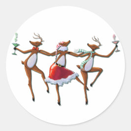 PARTY DANCING REINDEER MED SHARON SHARPE RUNT KLISTERMÄRKE