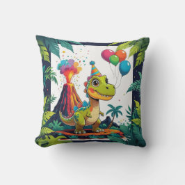 Party Dino Pillow - Volcano-Roligten Kudde