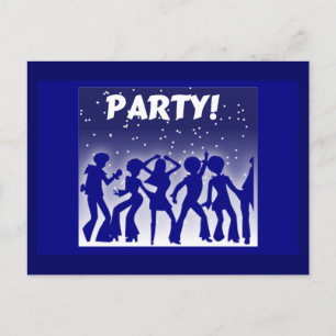 Party Disco Dancers Inbjudan Vykort