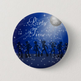 Party Disco Stil, 2,4-tums rund knapp