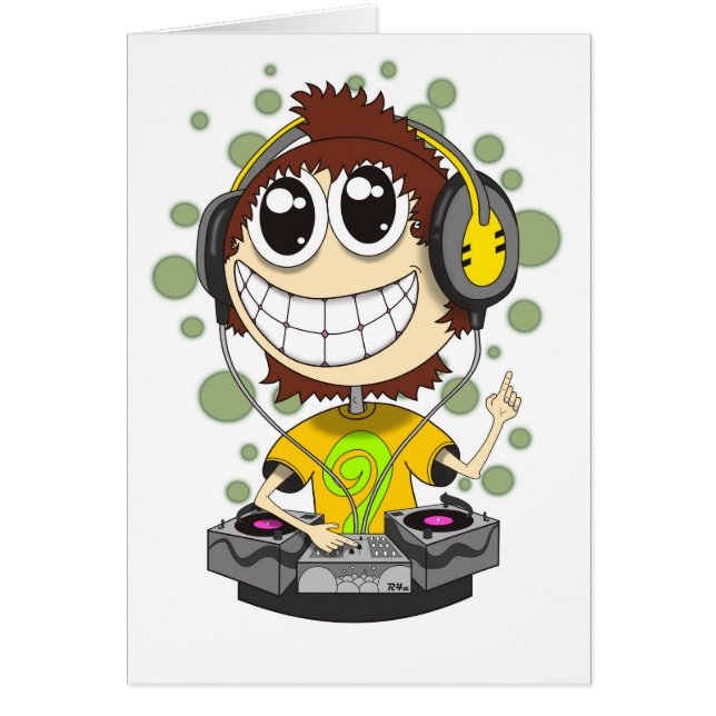 Party Dj Hälsningskort (Framsidan)