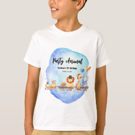 Party Djur på Tåg Kid Jungle-Födelsedagsfesten T Shirt