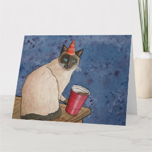 Party-djur: siamesiskt kassakort 8,5" x 11" tack kort
