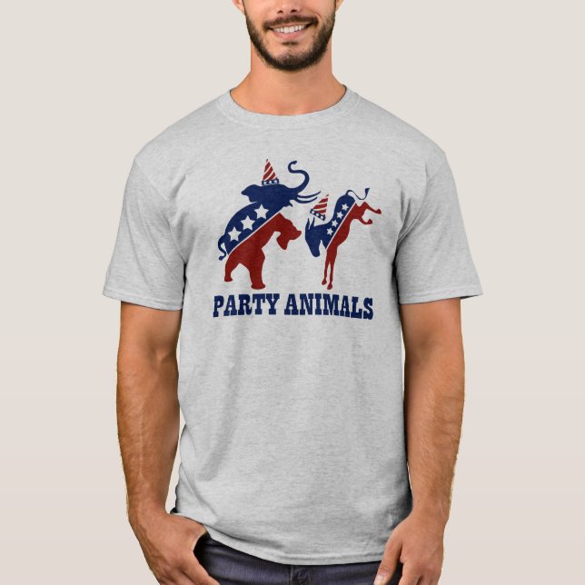Party-djur T-shirt (Framsida)