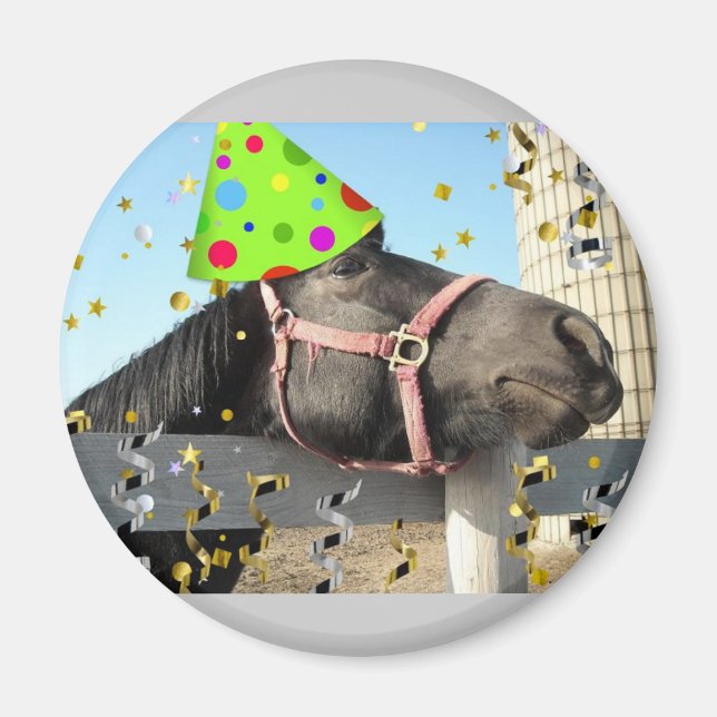 Party Djurhäst Magnet (Framsidan)