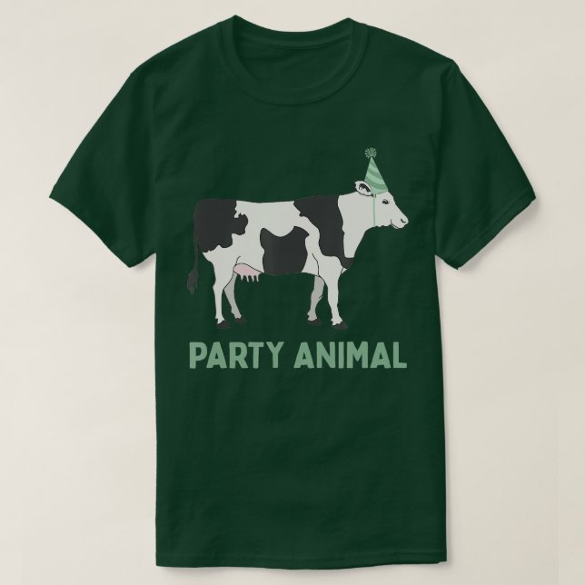 Party Djurkotans födelsedag T Shirt (Design framsida)