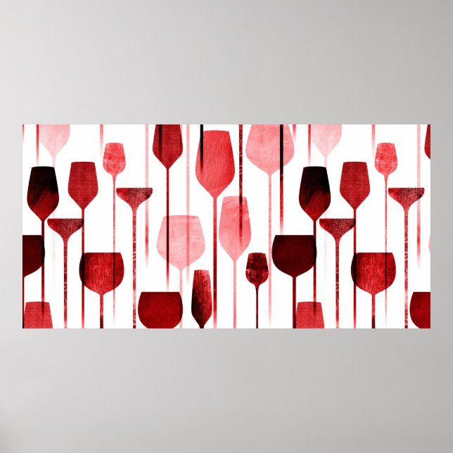 Party dricker sömlöst mönster poster (Framsidan)