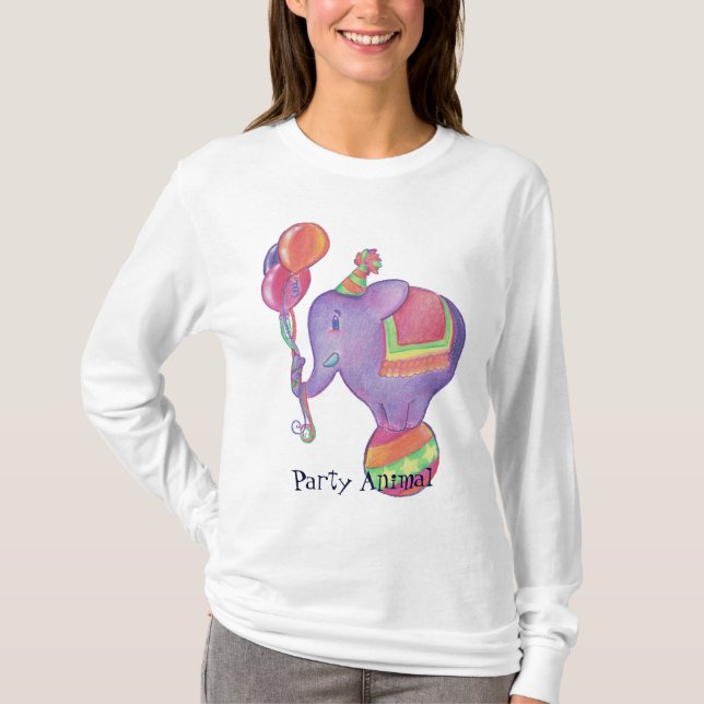 Party elephant Shirt Tee Shirt (Framsida)