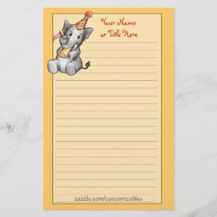 Party Elephant Stationery Brevpapper