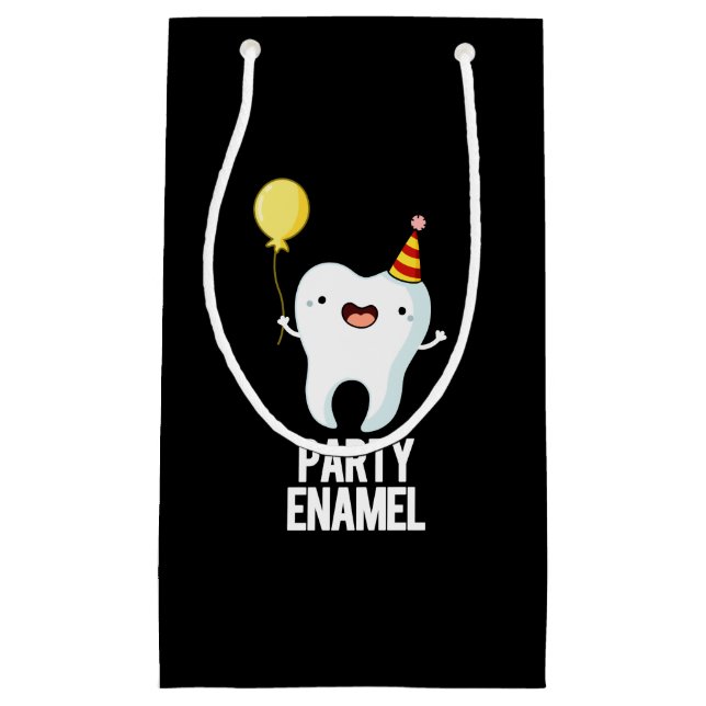 Party Enamel Funny Tooth Pun Mörk BG (Framsidan)