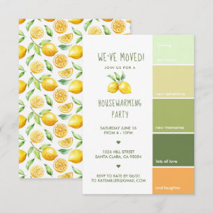 Party  Färg Chip redigerbart Färg Inbjudningar