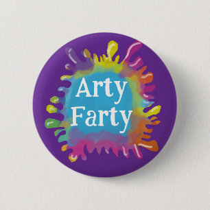 Party farty artist målarfärg blob knapp