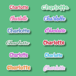 Party Favor Name Waterproof  Klistermärken