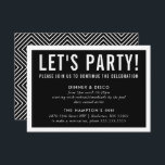 PARTY FIRANDE INFO: enkel modern, modig svart svar Inbjudningar<br><div class="desc">med kat massard >> www.simplysweetPAPERIE.com <<< En enkel design för dina PARTY-CARDS - för att matcha dina huvudinbjudningar. Kärlek, men jag skulle vilja se vissa förändringar - ett annat färg-system, produkt, tillsätt ett foto eller anpassat för ett annat tillfälle - ingen oro bara kontakta mig, KAT@SIMPLYSWEETPAPERIE.COM jag är lycklig för...</div>