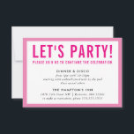 PARTY FIRANDE INFO - modern, djärv flickors rosa Inbjudningar<br><div class="desc">med kat massard >> www.simplysweetPAPERIE.com <<< En enkel design för dina PARTY-CARDS - för att matcha dina huvudinbjudningar. Kärlek, men jag skulle vilja se vissa förändringar - ett annat färg-system, produkt, tillsätt ett foto eller anpassat för ett annat tillfälle - ingen oro bara kontakta mig, KAT@SIMPLYSWEETPAPERIE.COM jag är lycklig för...</div>