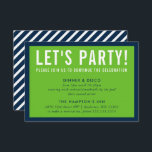 PARTY FIRANDE INFO - modern, djärv grönt marinblåt Inbjudningar<br><div class="desc">med kat massard >> www.simplysweetPAPERIE.com <<< En enkel design för dina PARTY-CARDS - för att matcha dina huvudinbjudningar. Kärlek, men jag skulle vilja se vissa förändringar - ett annat färg-system, produkt, tillsätt ett foto eller anpassat för ett annat tillfälle - ingen oro bara kontakta mig, KAT@SIMPLYSWEETPAPERIE.COM jag är lycklig för...</div>