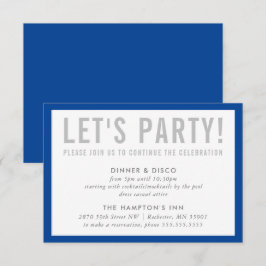PARTY FIRANDE INFO modern fet grått Inbjudningar