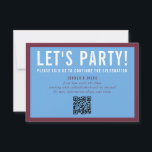 PARTY FIRANDE INFO modern maronblått Inbjudningar<br><div class="desc">med kat massard >> www.simplysweetPAPERIE.com <<< En enkel design för dina PARTY-CARDS - för att matcha dina huvudinbjudningar. Kärlek, men jag skulle vilja se vissa förändringar - ett annat färg-system, produkt, tillsätt ett foto eller anpassat för ett annat tillfälle - ingen oro bara kontakta mig, KAT@SIMPLYSWEETPAPERIE.COM jag är lycklig för...</div>