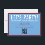 PARTY FIRANDE INFO modern maronblått Inbjudningar<br><div class="desc">med kat massard >> www.simplysweetPAPERIE.com <<< En enkel design för dina PARTY-CARDS - för att matcha dina huvudinbjudningar. Kärlek, men jag skulle vilja se vissa förändringar - ett annat färg-system, produkt, tillsätt ett foto eller anpassat för ett annat tillfälle - ingen oro bara kontakta mig, KAT@SIMPLYSWEETPAPERIE.COM jag är lycklig för...</div>
